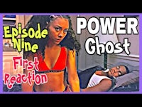 a woman in a bikini with the words power nine ghost first reaction