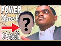 a man in a suit with the words power ghost?