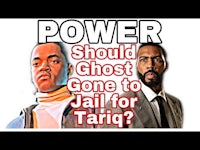 two men in suits with the words power should ghost gone to jail for tariq?