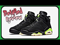 the air jordan 6 is shown with a green background