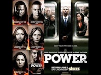 a poster for power with a group of people on it