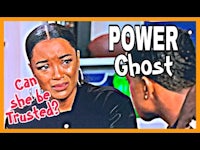 a woman with the words power ghost can she be trusted?