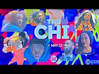 a poster for the chi with many people on it