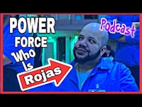 a man in a blue shirt with the words power force who is rioas